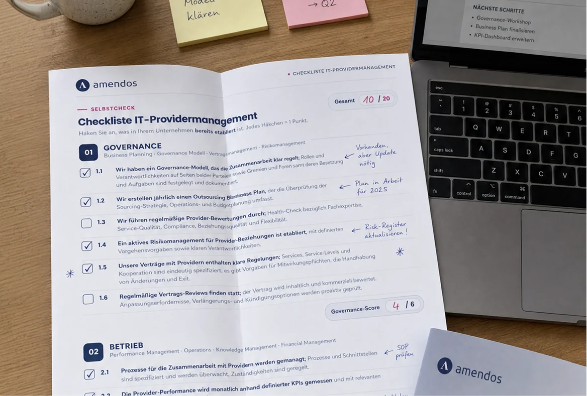 Selbstcheck IT-Providermanagement